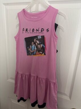 FRIENDS Pink Graphic Tank Dress with Cast Photo